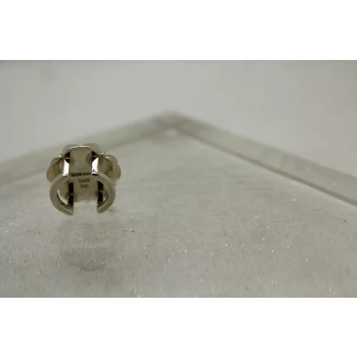 LORI BONN .925 S.S. MOP WHITE TOPAZ FLOWER DESIGN SLIDE charm