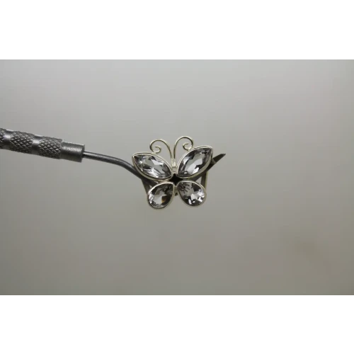 LORI BONN .925 S.S. OTTA THE COCOON QUARTZ BUTTERFLY slide charm