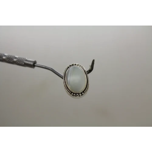 LORI BONN .925 S.S. OVAL MOTHER OF PEARL SLIDE CHARM