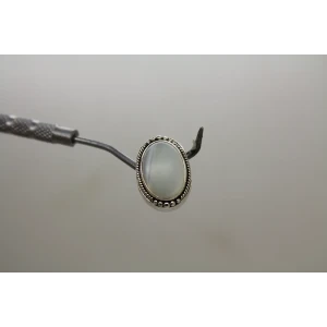 LORI BONN .925 S.S. OVAL MOTHER OF PEARL SLIDE CHARM