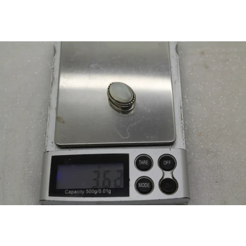 LORI BONN .925 S.S. OVAL MOTHER OF PEARL SLIDE CHARM