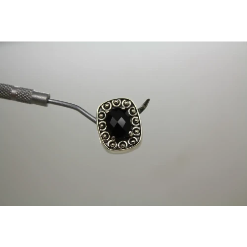 LORI BONN .925 S.S. PARK AVENUE BLACK ONYX SLIDE CHARM