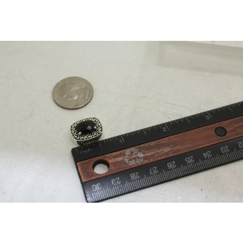 LORI BONN .925 S.S. PARK AVENUE BLACK ONYX SLIDE CHARM