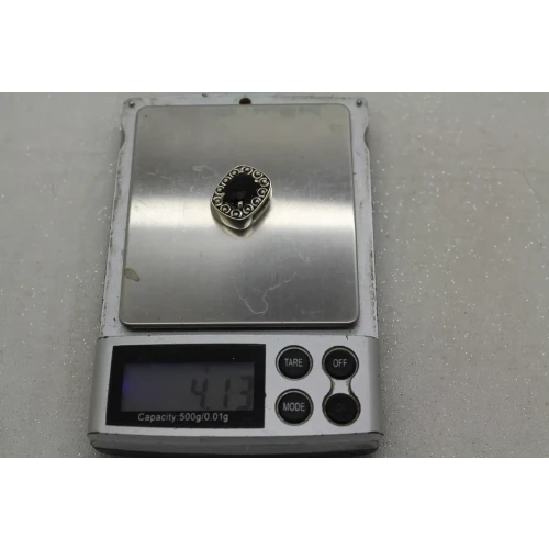 LORI BONN .925 S.S. PARK AVENUE BLACK ONYX SLIDE CHARM