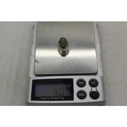 LORI BONN .925 S.S. PUTTING ON THE GLITZ HEMATITE OVAL SLIDE CHARM