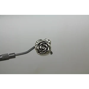LORI BONN .925 S.S. ROSES ARE RED DIMENSIONAL SLIDE CHARM