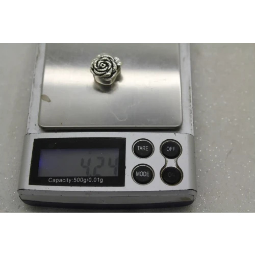 LORI BONN .925 S.S. ROSES ARE RED DIMENSIONAL SLIDE CHARM