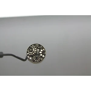 LORI BONN .925 S.S. SHORE THING SWIRLS ROUND SLIDE CHARM