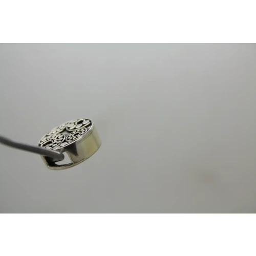 LORI BONN .925 S.S. SHORE THING SWIRLS ROUND SLIDE CHARM