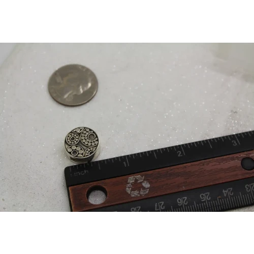 LORI BONN .925 S.S. SHORE THING SWIRLS ROUND SLIDE CHARM