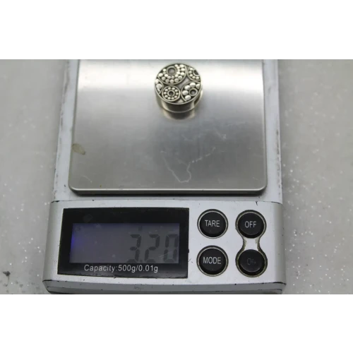 LORI BONN .925 S.S. SHORE THING SWIRLS ROUND SLIDE CHARM