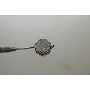 LORI BONN .925 S.S. SILVER DRUZY GEOMETRIC DESIGN SLIDE CHARM