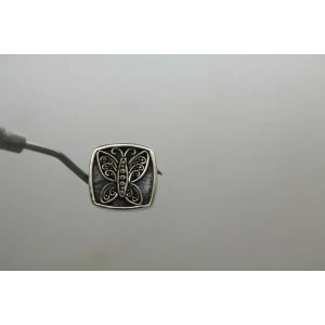 LORI BONN .925 S.S. SOCIAL BUTTERFLY SQUARE SLIDE CHARM