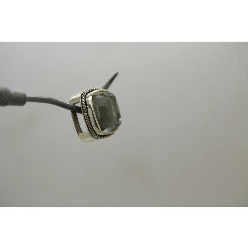 LORI BONN .925 S.S. STAR TREATMENT PLATINUM QUARTZ SLIDE CHARM