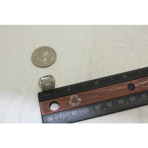 LORI BONN .925 S.S. STAR TREATMENT PLATINUM QUARTZ SLIDE CHARM