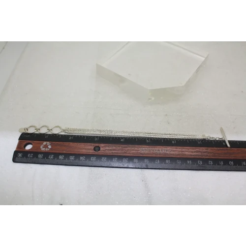 LORI BONN .925 S.S. TRIPLE STRAND SLIDE CHARM bracelet 8