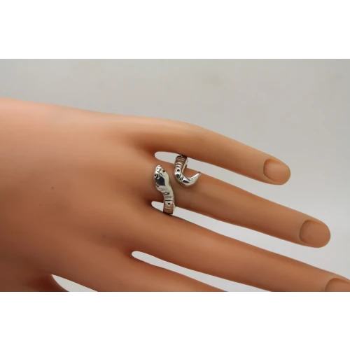 MEXICO .925 Sterling Silver SNAKE WRAP ring size 8 (2)