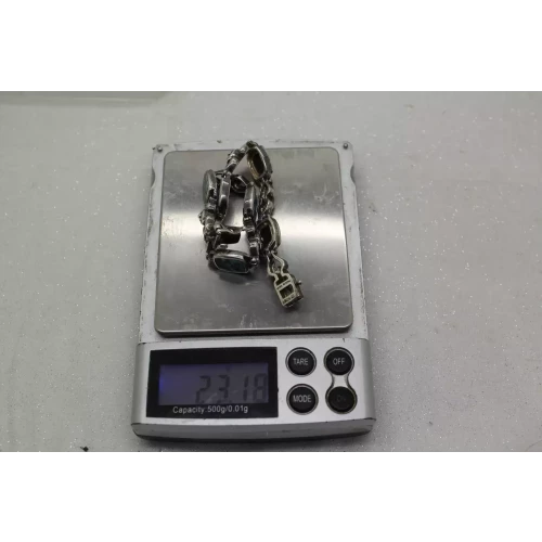 MICHELLE ALBALA .925 S.S. CRUSHED MOSAIC TRIPLET bracelet 8