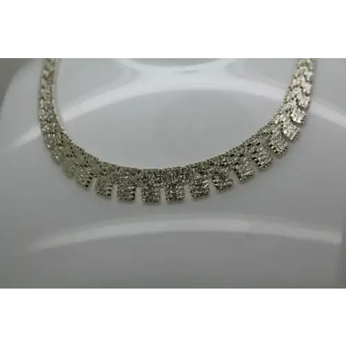 MILOR .925 S.S. FLAT GRADUATED MESH LINK DESIGN necklace 18