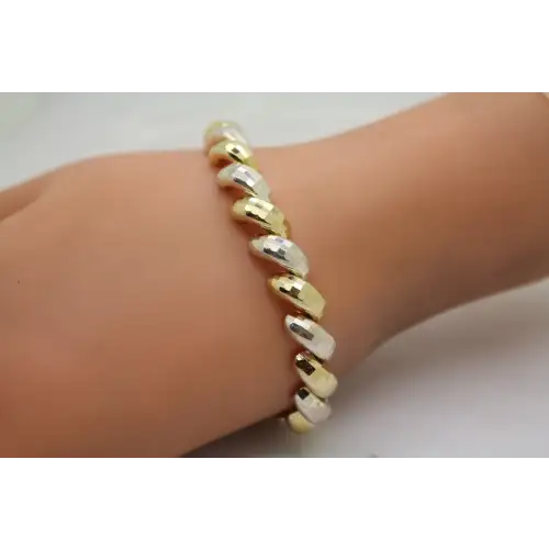 MILOR ITALY .925 S.S. TWO TONE SAN MARCO bracelet 7 1/2