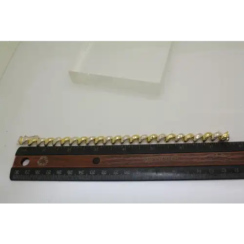 MILOR ITALY .925 S.S. TWO TONE SAN MARCO bracelet 7 1/2