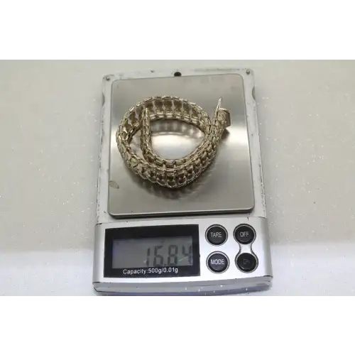 MILOR ITALY .925 Sterling Silver DOMED FLEX LINK Bracelet 7 1/2