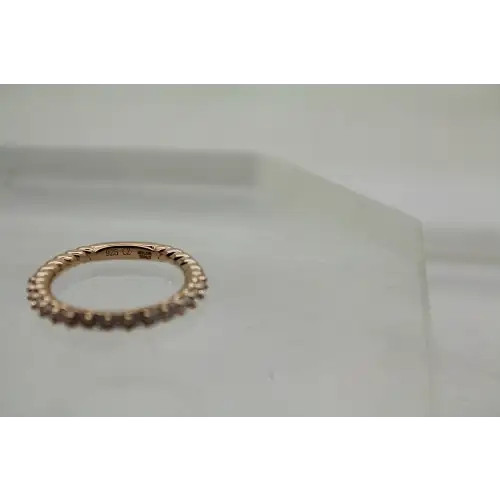 MILOR ITALY Rose Gold over .925 S.S. CZ STACKABLE BAND size 5 #