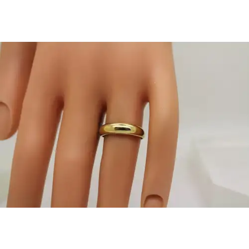 MILOR Vermeil .925 S.S. DOMED SHINY BAND ring size 7