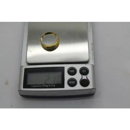 MILOR Vermeil .925 S.S. DOMED SHINY BAND ring size 7