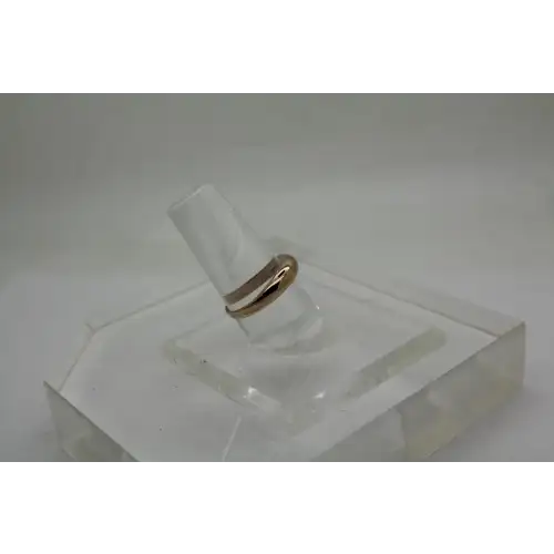 MILOR Vermeil .925 S.S. TAPERED DOMED DESIGN BAND ring size 7