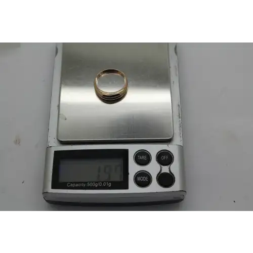 MILOR Vermeil .925 S.S. TAPERED DOMED DESIGN BAND ring size 7