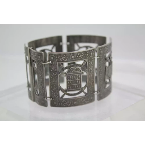 MRT PERU .925 Sterling Silver STORY TELLER PANEL Bracelet 7.5