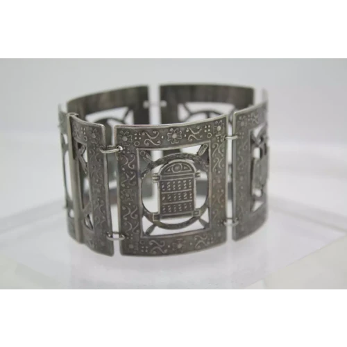MRT PERU .925 Sterling Silver STORY TELLER PANEL Bracelet 7.5