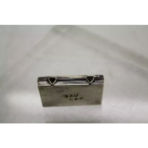 NATIVE AMERICAN NAVAJO .925 Sterling Silver HINGED PILL BOX