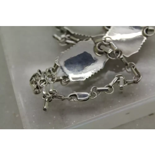 NAVAJO NATIVE AMERICAN .925 S.S. CHAROITE ROPE BEZEL 
