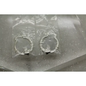 NEW Signed .925 Sterling Silver CLADDGH HOOP earrings