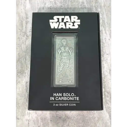 New Zealand Mint $10 2022 3 oz Pure Silver Coin - Han Solo™ in Carbonite