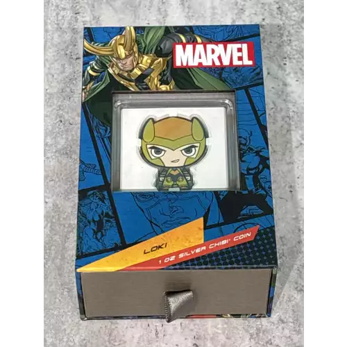 New Zealand Mint 2023 Marvel LOKI 1oz Fine Silver Chibi Coin 