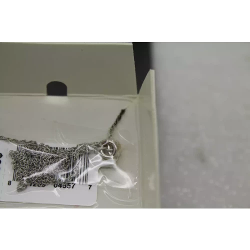 NIB .925 S.S. PERIDOT & CZ HALO PENDANT necklace 18