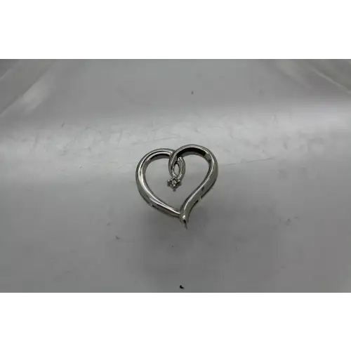 NIB ANGARA .925 S.S. DIAMOND OPEN HEART DESIGN pendant