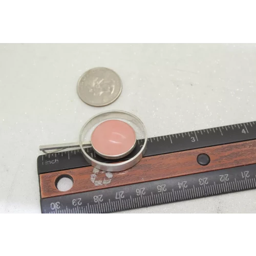 NIELS ERIK FROM DENMARK .925 S.S. ROSE QUARTZ MODERNIST pendant