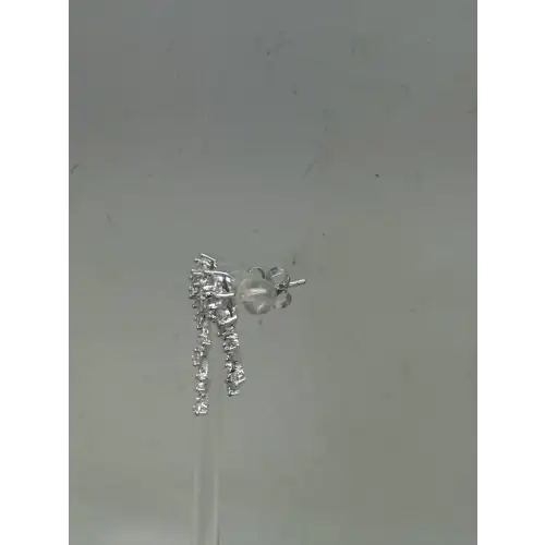 NWOT PAJ PRIME ARTS & JEWELS .925 S.S. CZ FLOWER earrings (2)