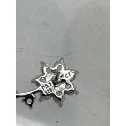 NWOT PAJ PRIME ARTS & JEWELS .925 S.S. CZ FLOWER earrings (5)