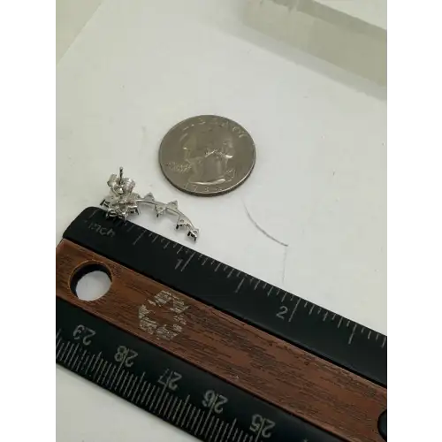 NWOT PAJ PRIME ARTS & JEWELS .925 S.S. CZ FLOWER earrings (6)