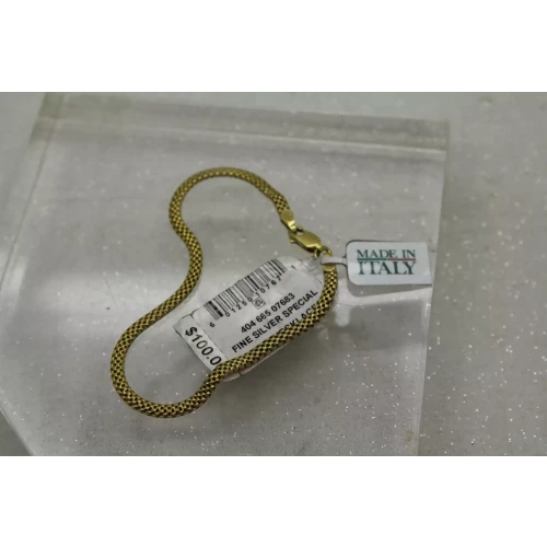 NWT GIANI BERNINI gold over .925 S.S. MESH bracelet 7 1/2