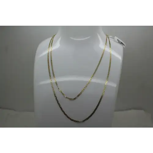 NWT ITALY gold over .925 S.S. MARINER LINK CHAIN necklace 30