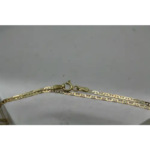 NWT ITALY gold over .925 S.S. MARINER LINK CHAIN necklace 30