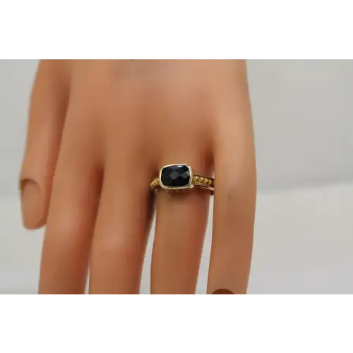 O.C. TANNER 10k Y.G. BLUE IOLITE SOLITAIRE ring size 8.5