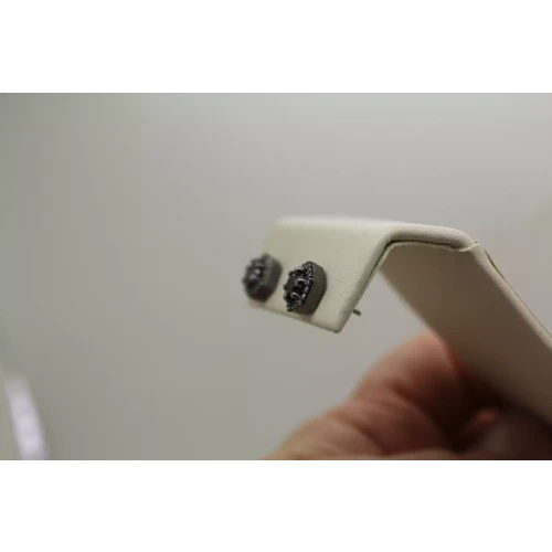 OXIDIZED 10k White Gold .66ctw BLACK DIAMOND .36ctw WHITE DIAMOND