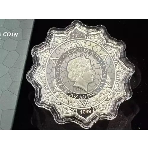 Pamp 2022 2oz .999 Fine Silver Solomon Islands Antelope of The 4th Chakra Coin (2)